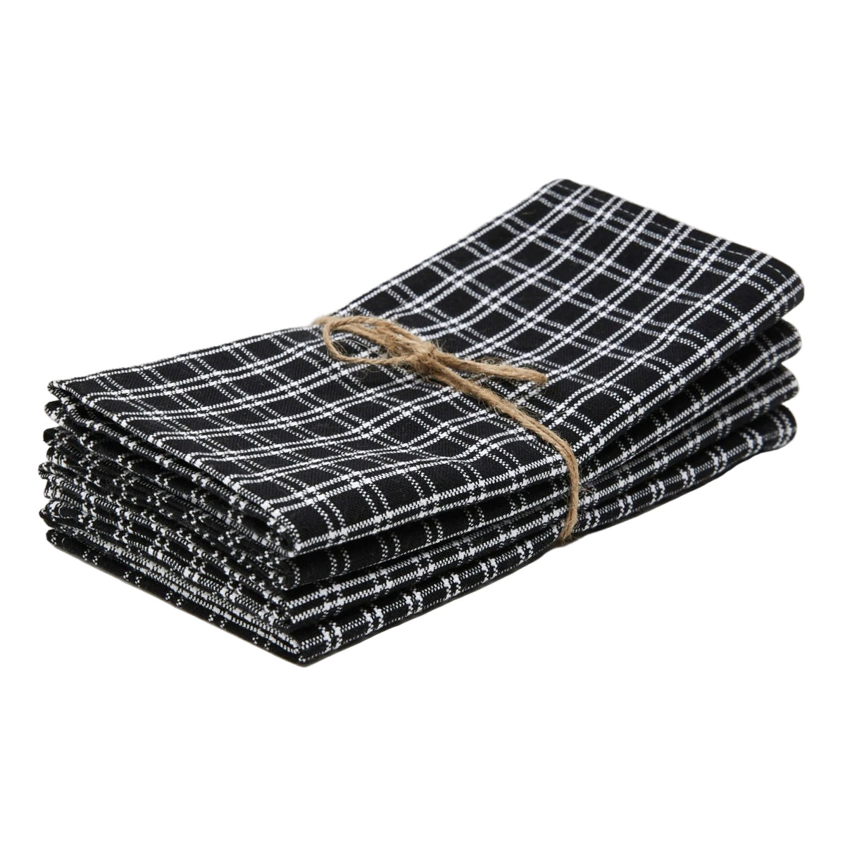 Harrison Plaid Black Napkins