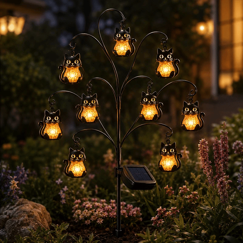 🎃 Halloween Solar Tree Stump Light – Cute Glowing Yard Decor & Pathway Lantern