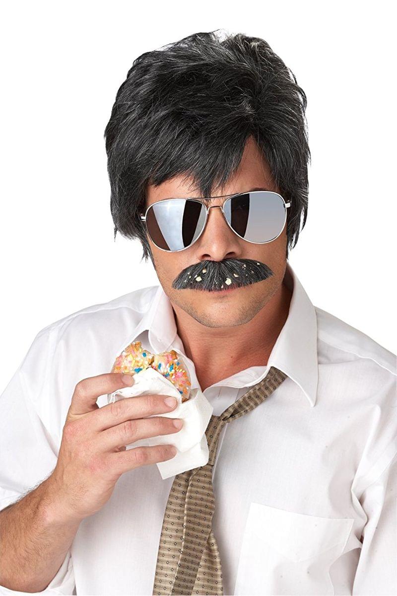 Ace Detective Black Silver Costume Wig