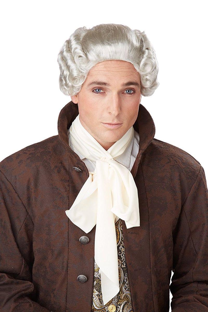 18Th Century Peruke Grey Costume Wig