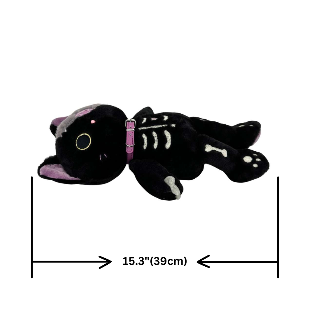 Emo Cute Skeleton Cat Plush