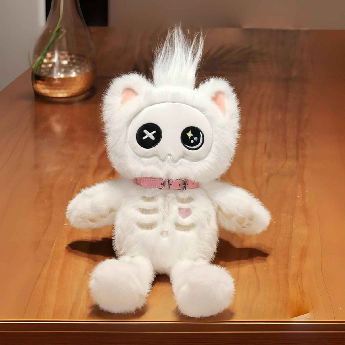 Emo Cute Skeleton Cat Plush