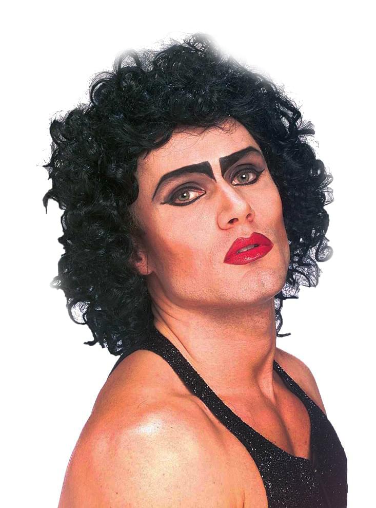 Rocky Horror Frank N Furter Black Adult Costume Wig