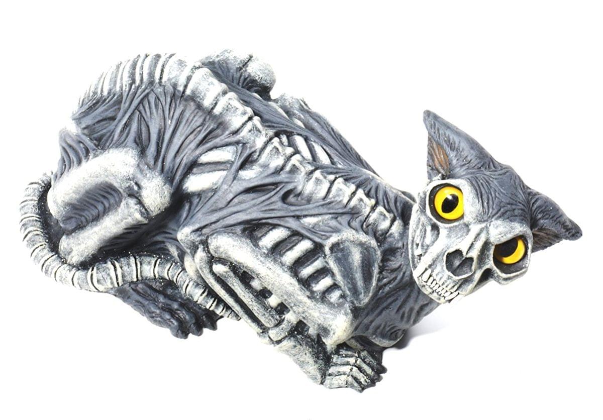 14 inch Zombie Skeleton Cat Halloween Prop