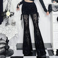 Flared Cross-Cropped Witchy Pants for Gothic Grunge Style