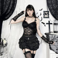 Lace Triangle Cup Cami Top for Modern Goth Aesthetic