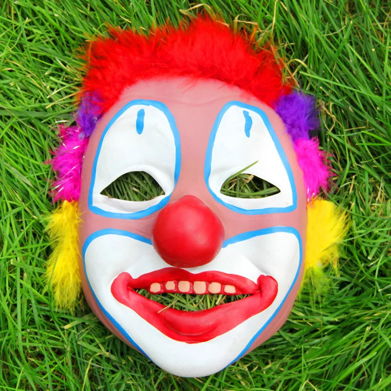 Full-Face Clown Halloween Mask - Full-Face
