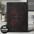 1pc Gothic Spiral Notebook Journal - Witchy Mystical Design with Red Glowing Orb & Black Lace, 100 Pages, Perfect for Travel, Office, Daily Writing &